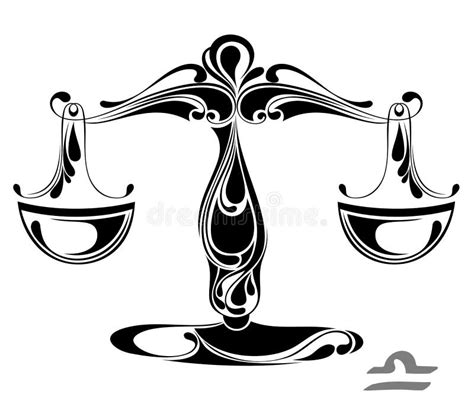 Libra Zodiac Vector Sign. Tattoo Design Stock Vector - Illustration of ornament, wisdom: 21812708