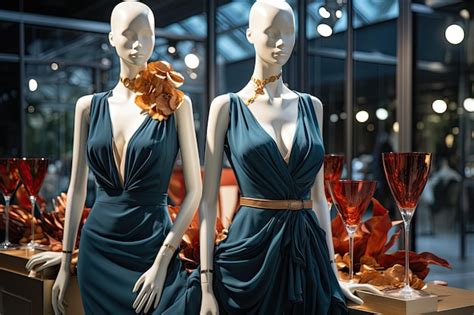 Premium AI Image | Elegant mannequins display luxurious designer ...