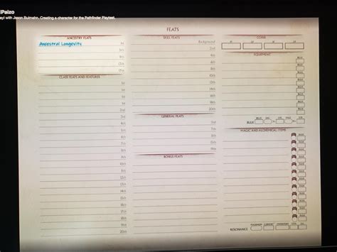 Back side of PF2 character sheet revealed in Paizo stream on Twitch : r/Pathfinder2e