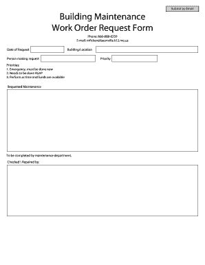 Building Maintenance Work Order Request Form - Fill and Sign Printable ...