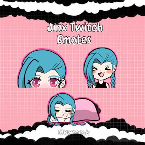 Jinx Twitch Emotes/ League of Legends/ Cute Arcane - Etsy