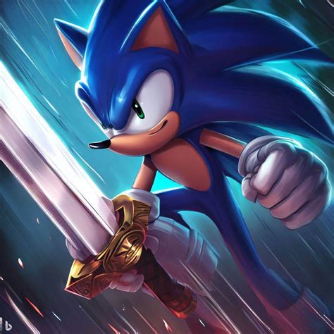 Sonic with a sword by Cyantinn on DeviantArt