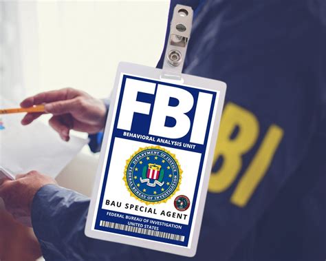 PRINTABLE FBI BAU Special Agent Id Badge Cosplay - Etsy UK