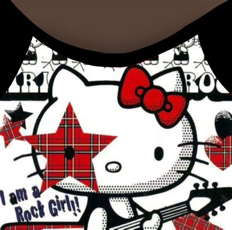 Free Roblox T-shirt Hello kitty black red rock tee | Coladinho, Ropas