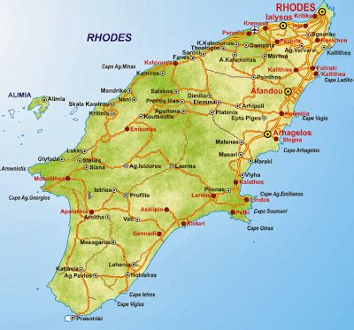 Rhodes Map | Rhodes Travel Guide