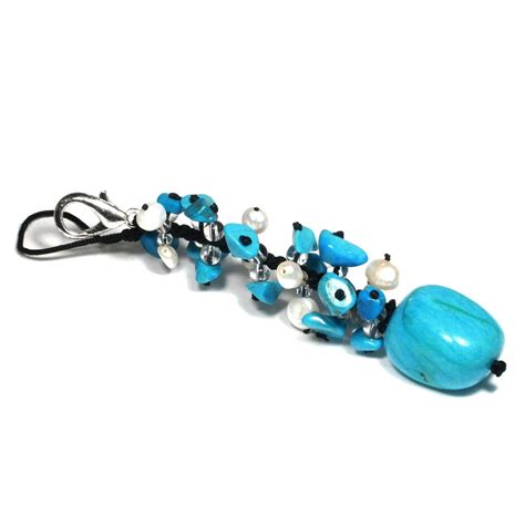 Scorpio Birthstone Crystal Charm - Turquoise Howlite