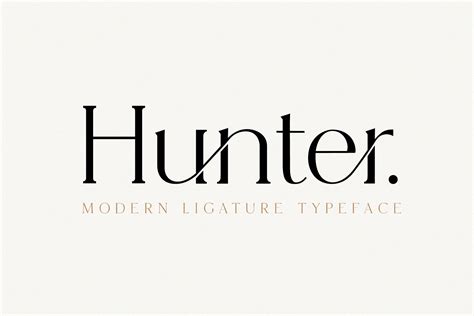 Hunter - Serif Ligature Font | Serif Fonts ~ Creative Market