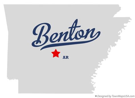 Map of Benton, Saline County, AR, Arkansas