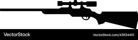 Hunting rifle silhouette weapon game Royalty Free Vector