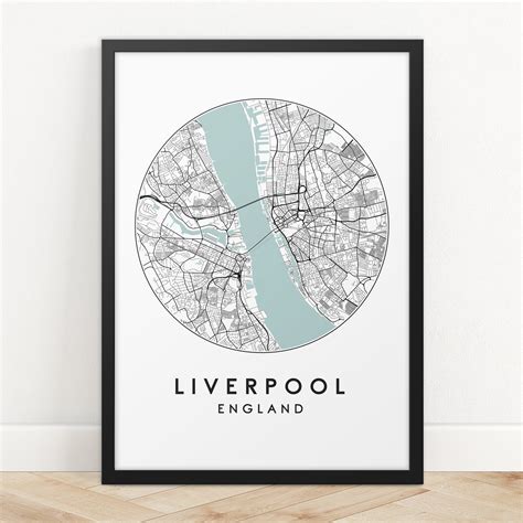 Liverpool City Map Print Street Map Art Liverpool Map - Etsy