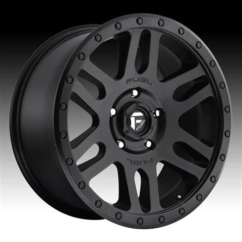 Fuel Recoil D584 Matte Black Custom Truck Wheels Rims - Fuel - 1PC - Custom Wheels Express