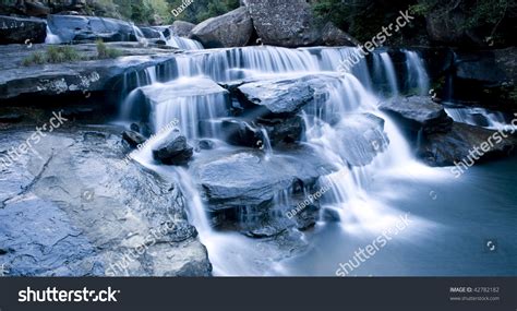 Beautiful Time Lapse Waterfall Cascades Over Rocks Stock Photo 42782182 : Shutterstock