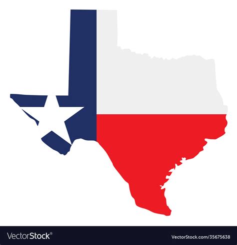 Flag and silhouette state texas Royalty Free Vector Image