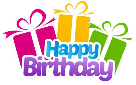 Happy Birthday with Gifts PNG Clip Art Image | Gallery Yopriceville ...