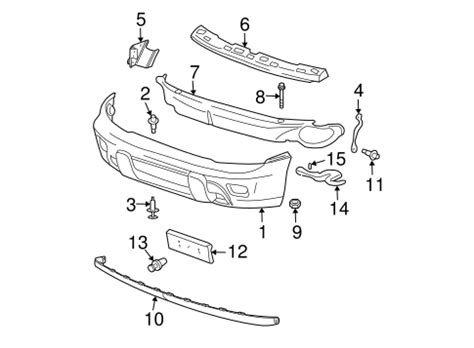 OEM 2004 Chevrolet Trailblazer Bumper & Components - Front Parts ...