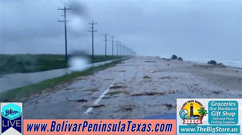 The Aftermath Hurricane Nicholas,Hwy 87, Wind and Rain On Bolivar Peninsula.