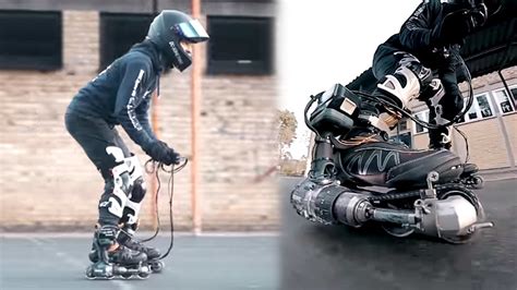 Motorized Inline Skates Run On Makita Power | Hackaday