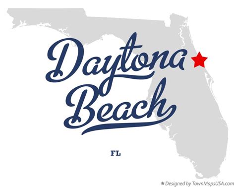 Map of Daytona Beach, FL, Florida