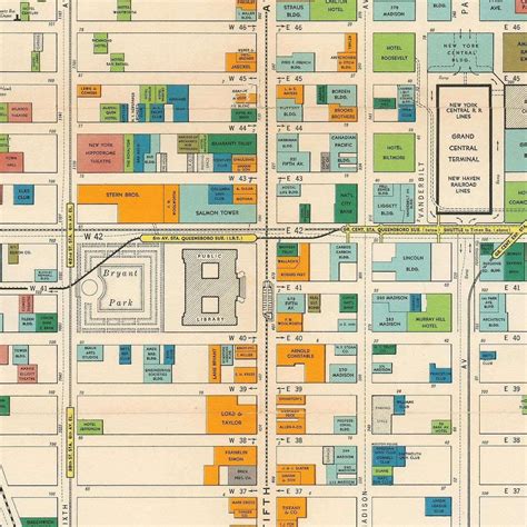 Old Map of Manhattan Theater District New York City 1939 - Etsy Australia