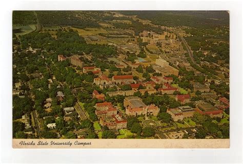 Florida State University Campus Postcard, Tallahassee, FLA FL Aerial ...