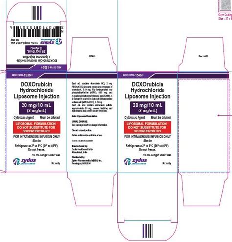 Doxorubicin Liposomal - FDA prescribing information, side effects and uses