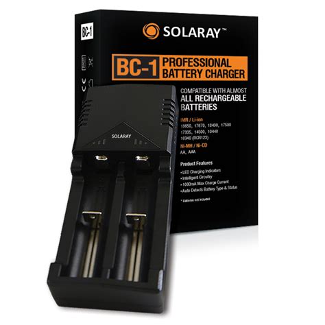 BC-1 Rechargeable Lithium-Ion Battery Charger - Solaray