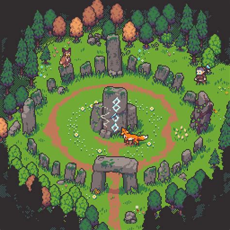 TransientCode on Twitter: "800 followers! Thank you!! #pixelart #gamedev #indiedev #forest # ...