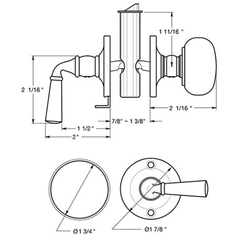 Deltana [SDL980U19] Solid Brass Storm Door Tubular Latch Set - Round ...