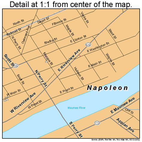 Napoleon Ohio Street Map 3953550