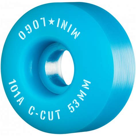 Mini Logo Skateboard Wheels C-cut "2" 53mm 101A Blue 4pk - Mini Logo Skateboards