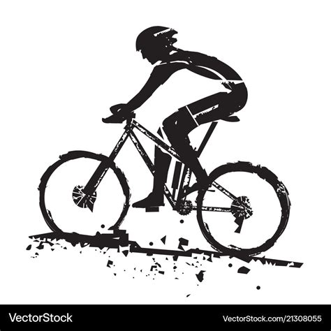 Mountain bike rider Royalty Free Vector Image - VectorStock