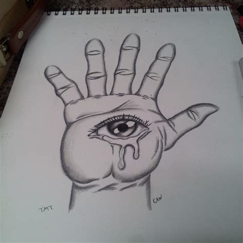 hand with a eye drawing i have done by Wallace21 on DeviantArt