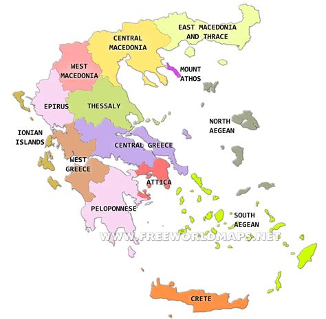 Political Map Of Greece Now