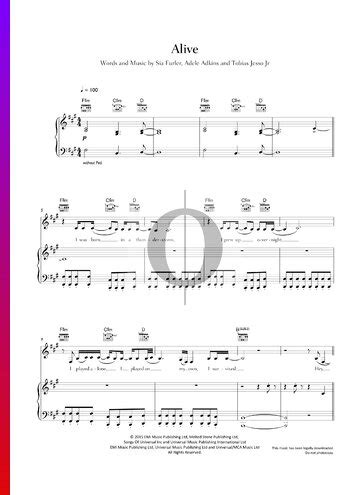 Alive (Sia) Piano Sheet Music - OKTAV