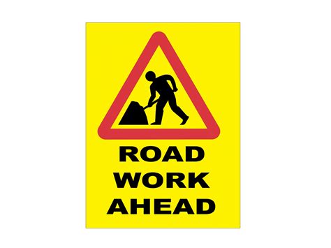 ROAD WORK AHEAD SIGN – Safetyfirst Group (Pvt) Ltd.