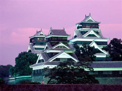 HD wallpaper: white and grey temple poster, Japan, Castle, Kumamoto | Wallpaper Flare