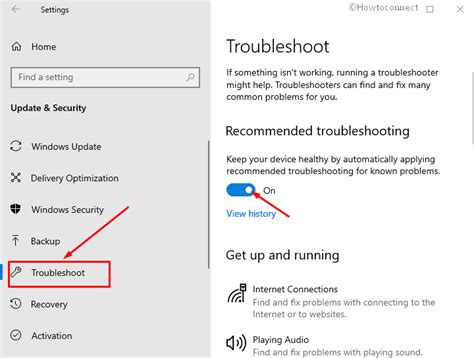 How to Enable Recommended Troubleshooting in Windows 10