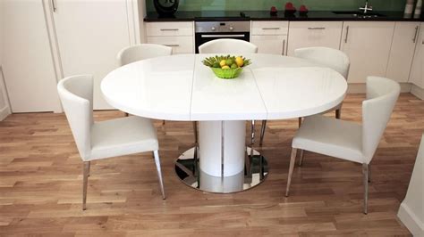 20 Inspirations White Gloss Round Extending Dining Tables | Dining Room ...