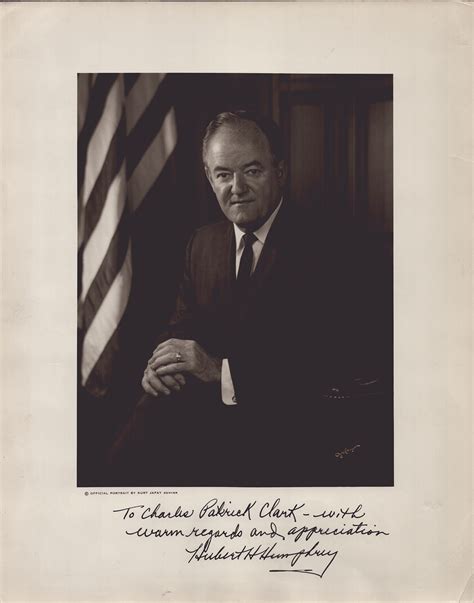 Vice President Hubert H. Humphrey - Autographed Inscribed Photograph ...