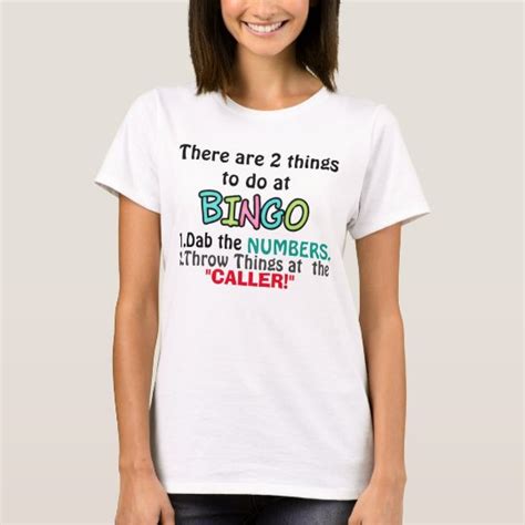 Funny Two Things Bingo T-shirt | Zazzle.com