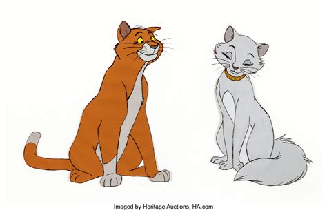 The Aristocats Thomas O'Malley and Duchess Production Cel Setup | Lot #95230 | Heritage Auctions