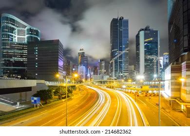 Hong Kong Skyline Night Stock Photo 214682362 | Shutterstock