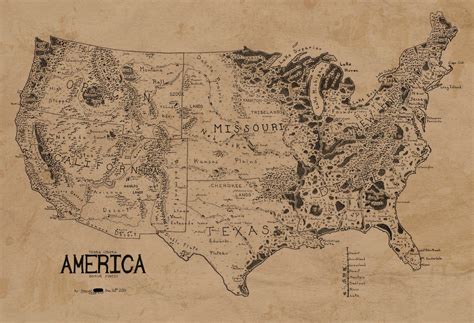 I drew a map of the United States "a la Lord of the Rings". Tell me ...