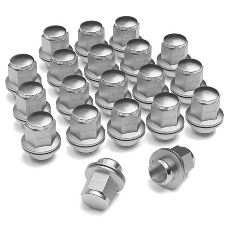 Wheel Lug Nuts 32 Pack, Chrome Lug Nuts Inches Tall Spline Drive Cone Seat With Socket ...