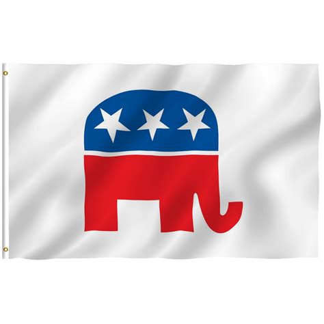 Anley Fly Breeze 3x5 Foot Republican Party Flag - Elephant Flags ...