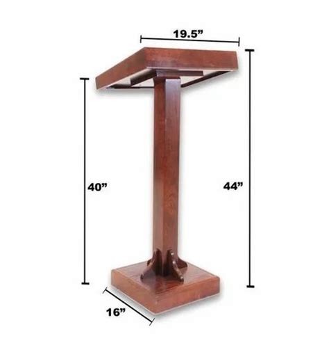 Brown Wooden Podium P006, For School, Size: 44 X 16 X 20 Inch at Rs ...