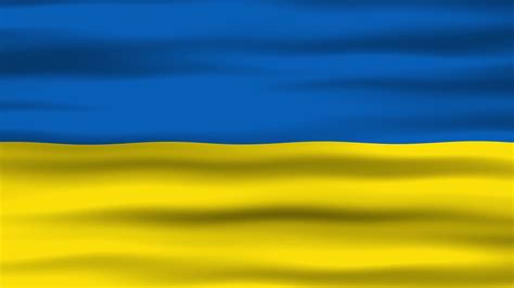 Seamless loop animation of the Ukraine flag, flag waving in the wind ...