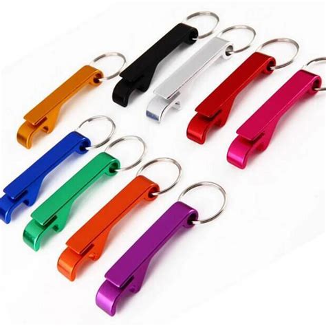 Beer Bottle Opener Keychain Personalized Logo 4 in 1 Pocket Aluminum Beer Bottle Opener random ...