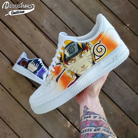 Custom Hand Painted Made To Order Naruto/Sasuke Anime Nike Air Force 1 ...