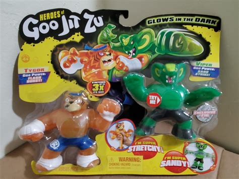 Heroes of Goo Jit Zu 2 Pack of Glow in The Dark Action Figures Tygor Vs Viper 630996410172 | eBay